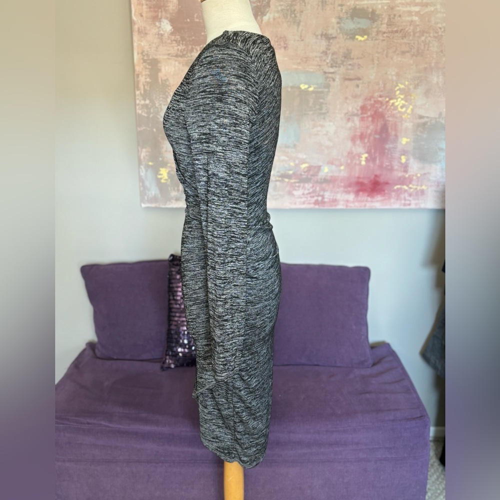 Guess by Marciano Rakel Long-Sleeve Wrap Dress‎ Two Tone Gray Size M - Picture 4 of 13